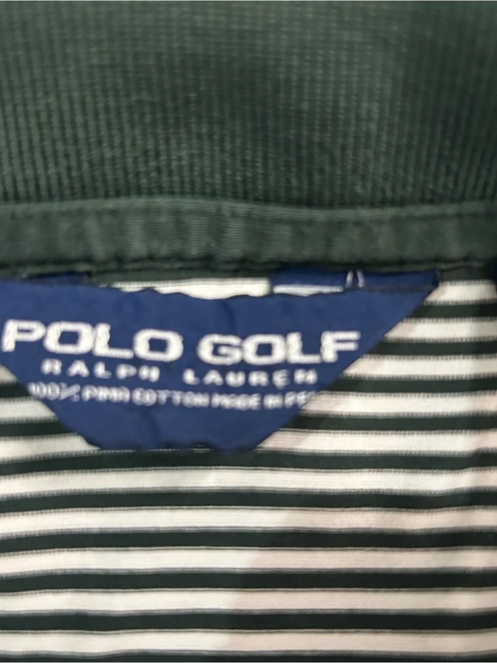 Polo Golf Ralph Lauren Mens L 2007 US Open Oakmont Striped Golf Polo Shirt